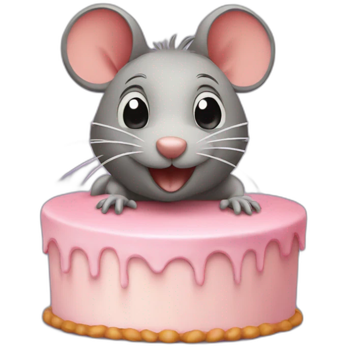 Rat on a cake emoji