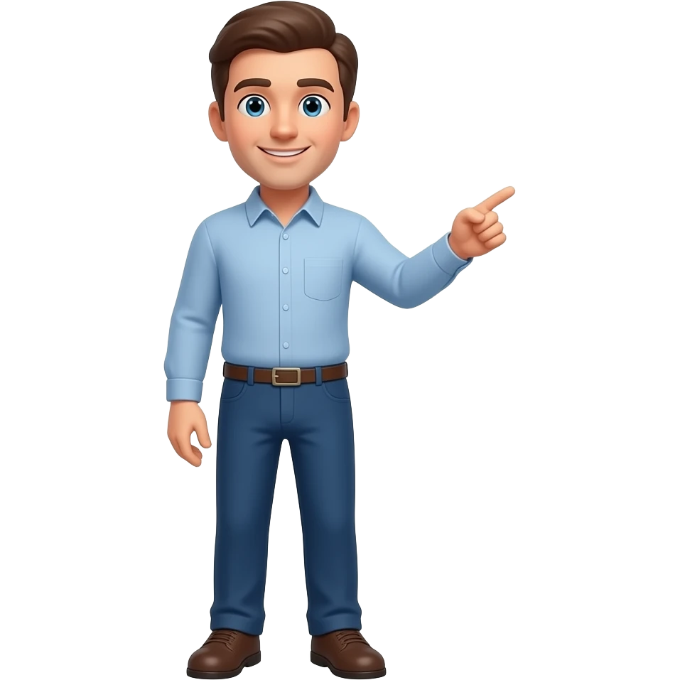 hombre señalando hacia la derecha full body emoji