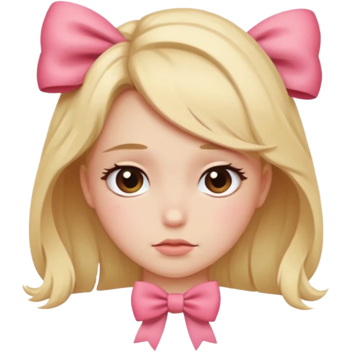 Shy and blushing looking down with bow emoji