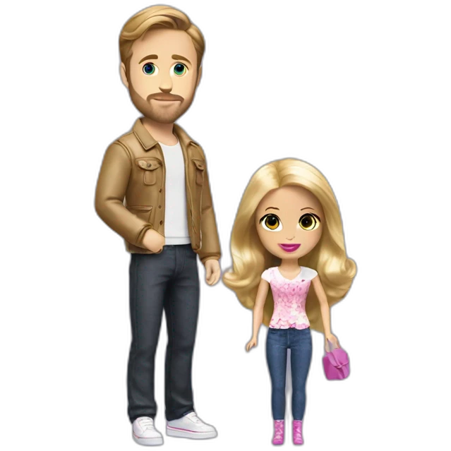 Ryan Gosling with barbie emoji