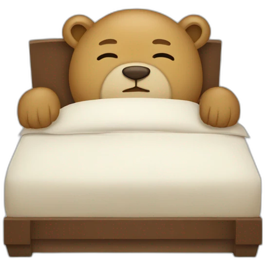 ourson qui dort emoji