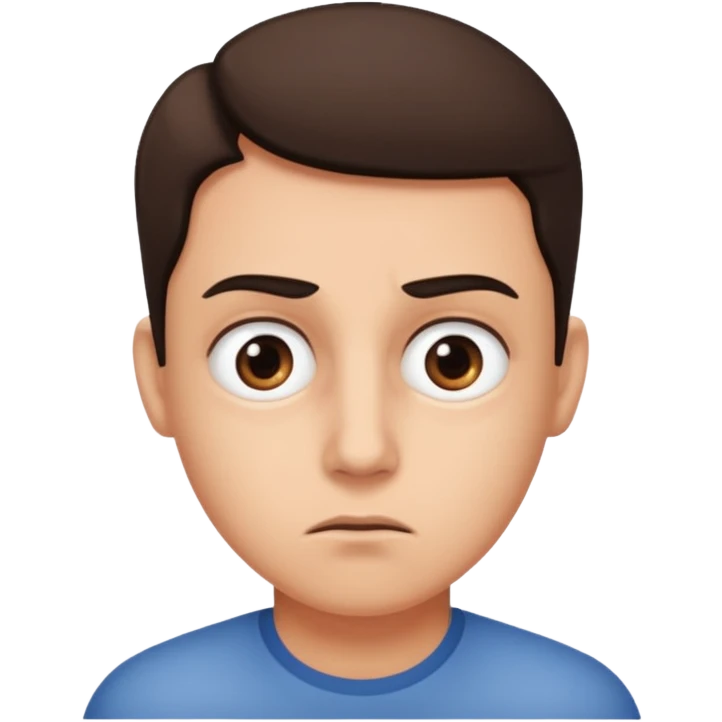 Sideways eyes face looking slightly concerned emoji