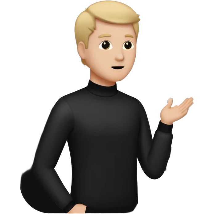 silhouette of a white man with a question mark emoji