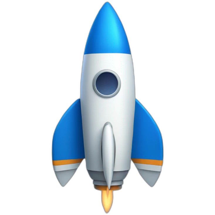 blue rocket emoji