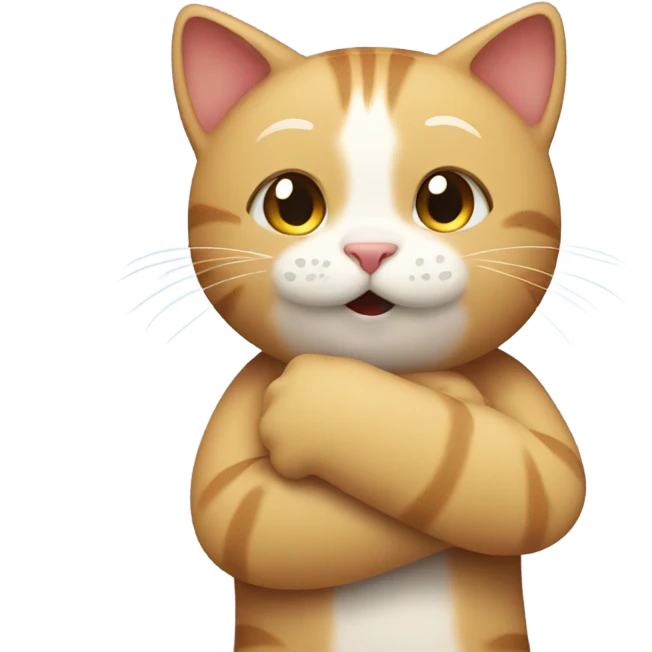 Cat giving hug emoji