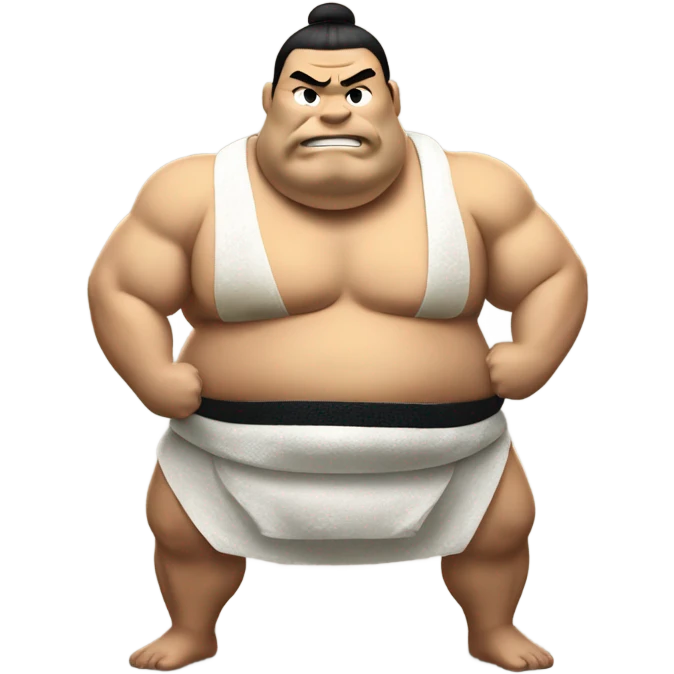 Sumo wrestler singer microphone emoji