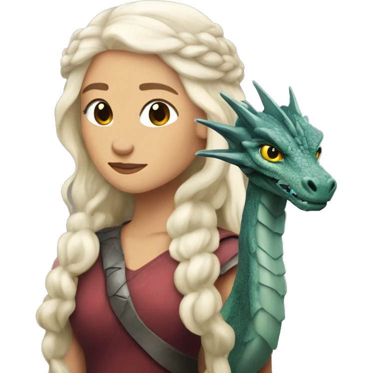 Daenerys Targaryen with a dragon emoji