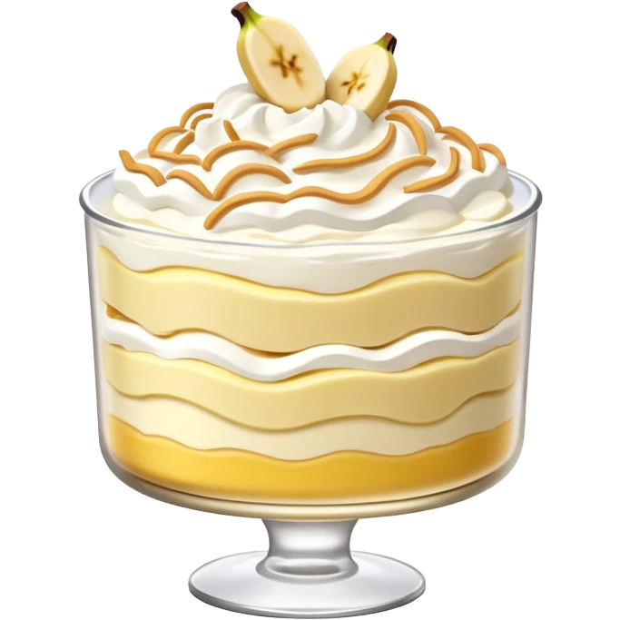 cute banana pudding dessert emoji