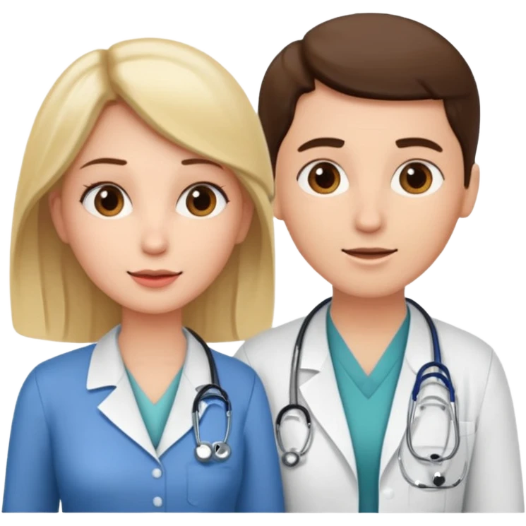 woman talks with doctor emoji