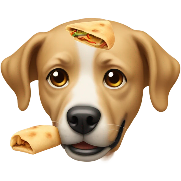 Dog eat pita emoji