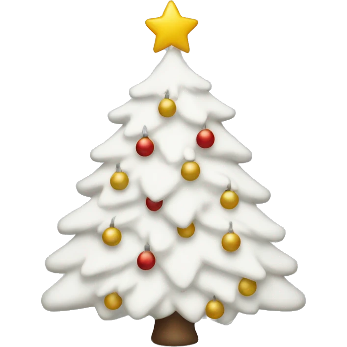 A white Christmas tree emoji
