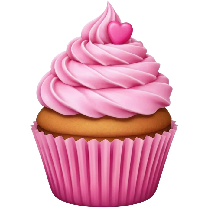 Cupcake with pink icing emoji