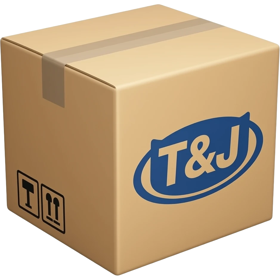 LTL freight service with T&J business logo on boxer emoji