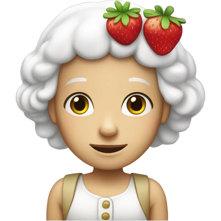 white skinned strawberry shortcake  emoji