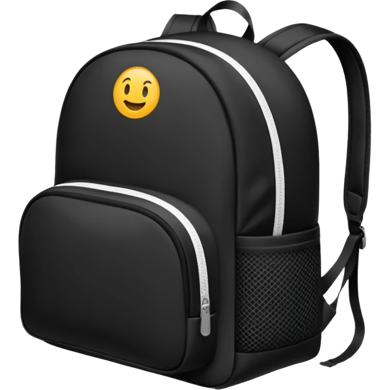 sac a dos de sport noir sans motif et uni emoji