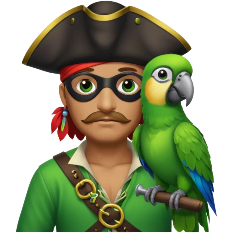 pirate and parrot emoji