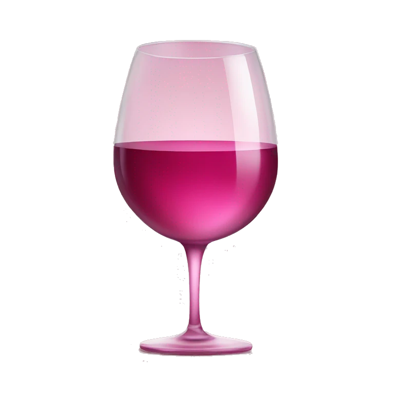 Pink glass of wine emoji