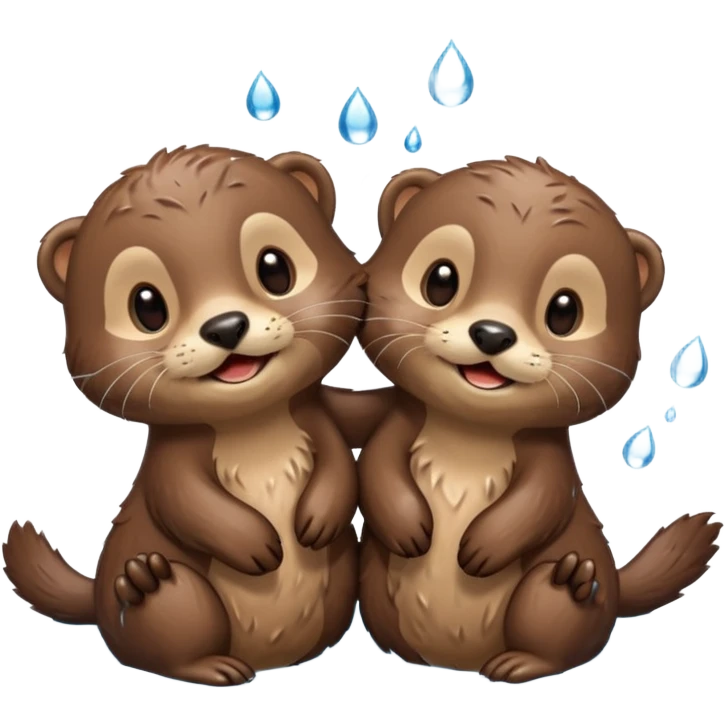 Cute otter love emoji