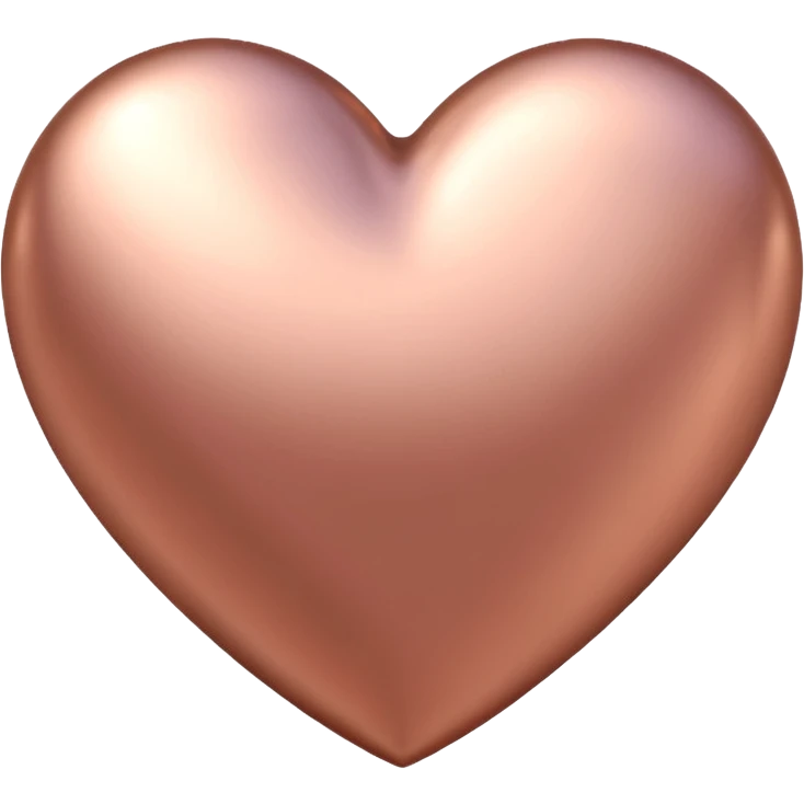 heart with a metallic rose gold finish emoji