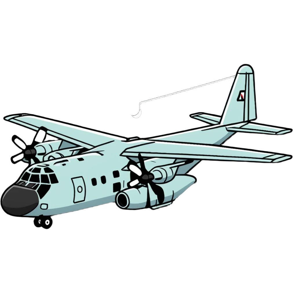 AC-130 gunship military aircraft with cannons emoji