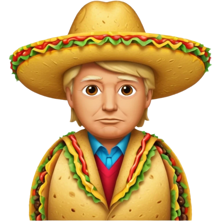 Donald trump dressed as a taco emoji