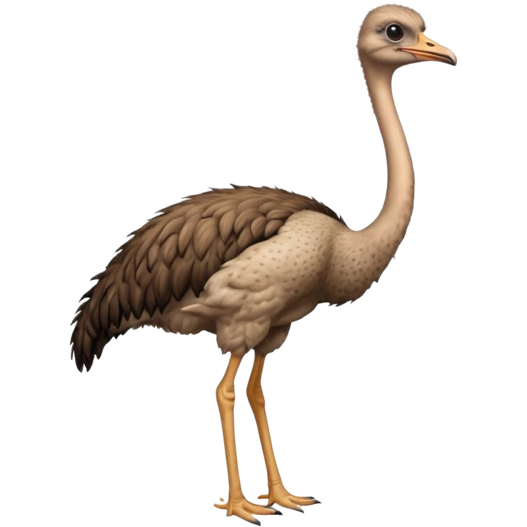 High resolution of   realistic full body ostrich without distorted , no extra hybrid emoji