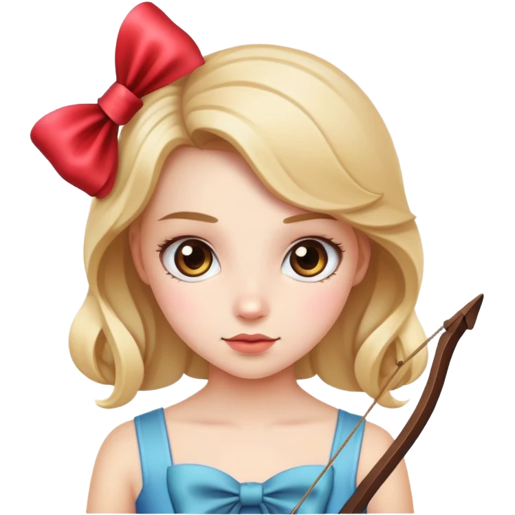 una chica con un lazo emoji