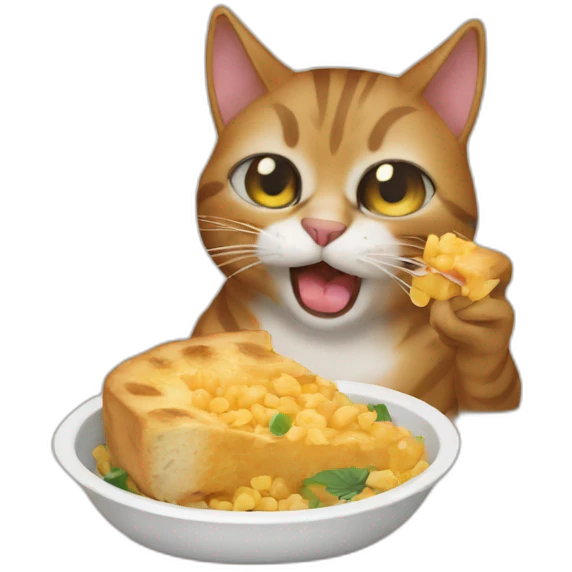Cat eating p emoji