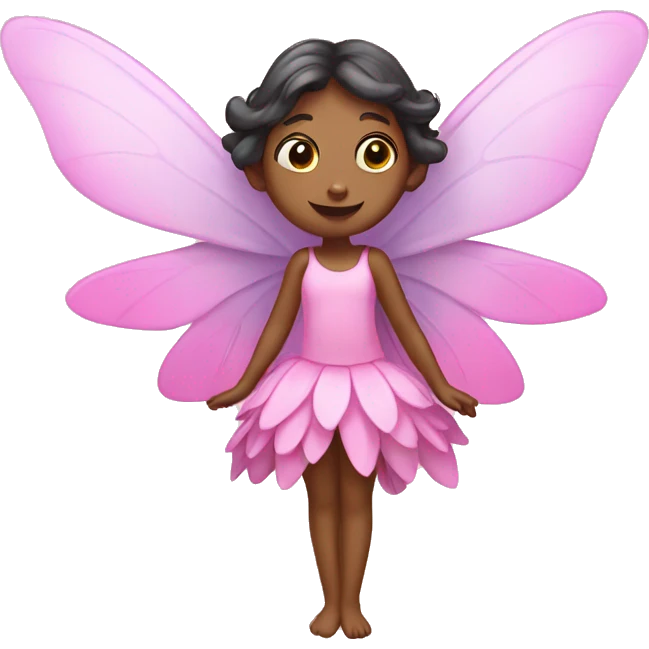 fairy with pink wings emoji