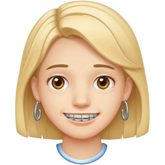 Una carita con brackets emoji