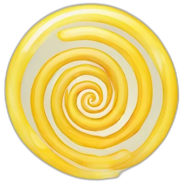 Spirale translucide et irisée, avec un cœur au centre. emoji