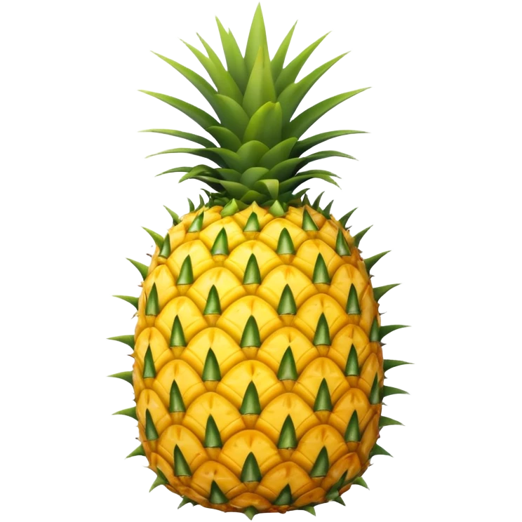 A pineapple flipped 180 degrees clockwise around the x axis  emoji