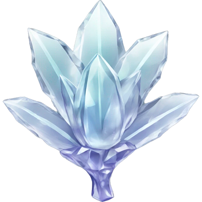 Clear flower crystal emoji