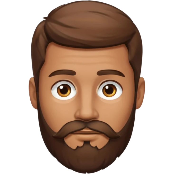 man with brown hair and a brown beard and silver a ring emoji