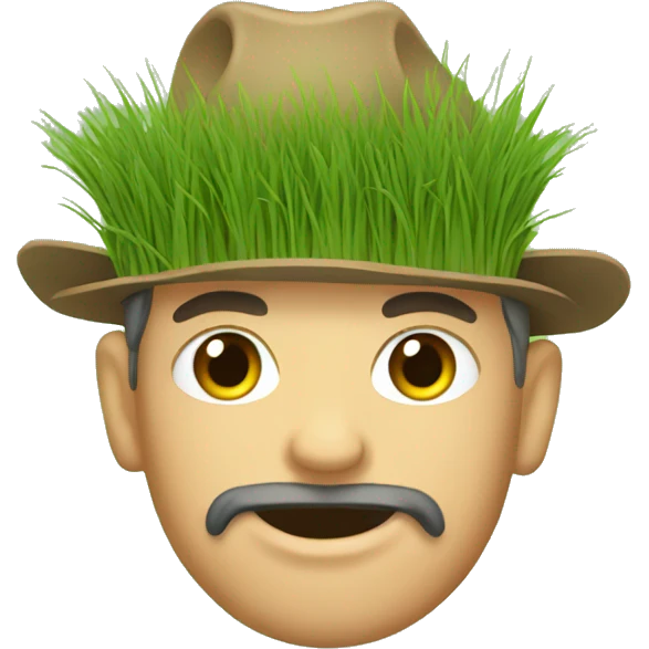 Hillbilly with wheatgrass  emoji
