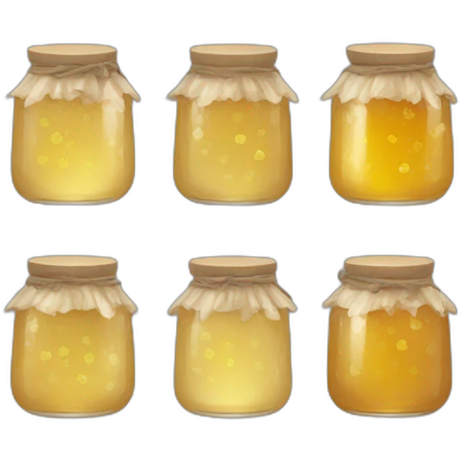 Five honey jars emoji