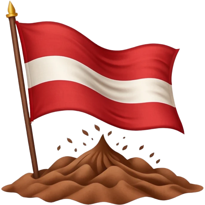 Flag being planted, dust still rising emoji