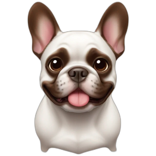 french bulldog chocolate emoji