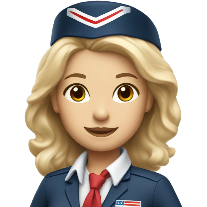 blonde flight attendant scarf american airlines  emoji