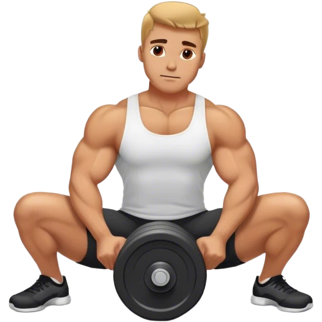 buff guy lying lats down on foam-roller emoji