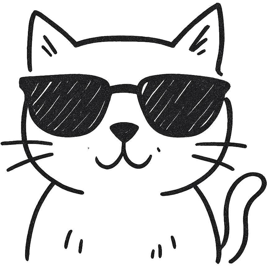a cat wearing sunglasses emoji
