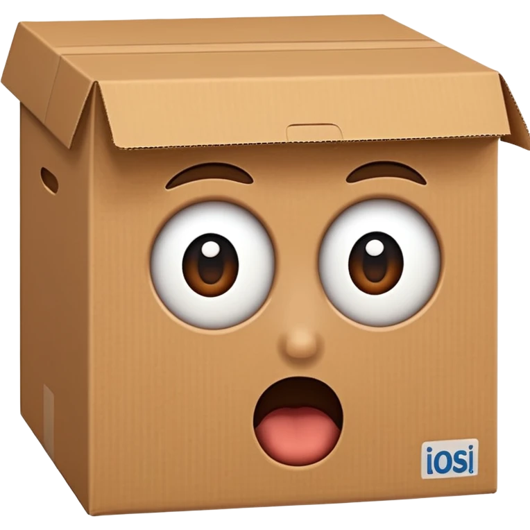 cardboard box face  emoji