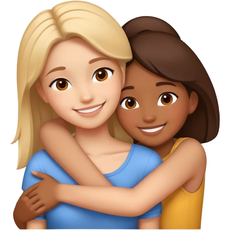 Girls hugging emoji