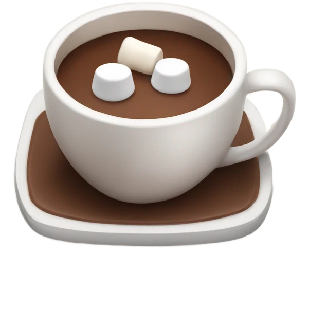 A cup of chocolate with marshmallows  emoji