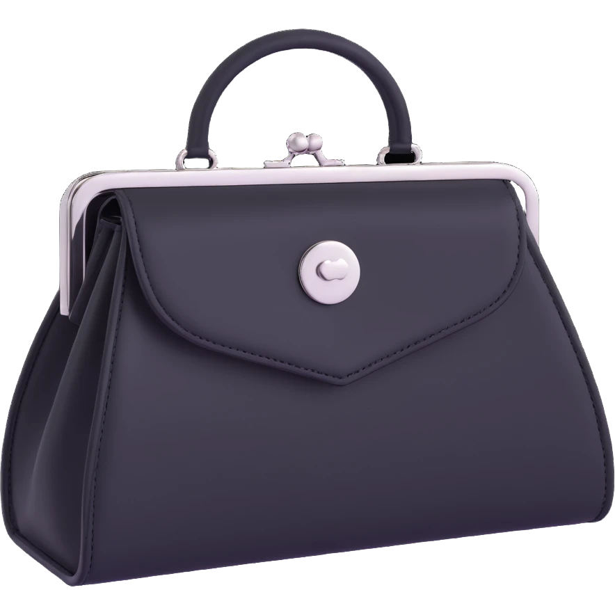 Black goth purse emoji