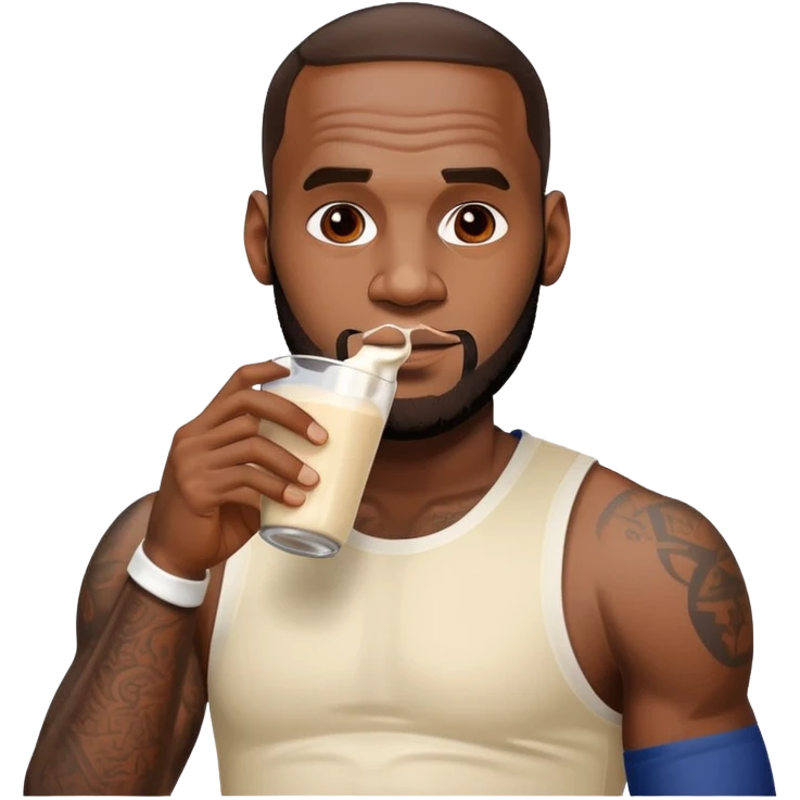 LeBron James drinking milk emoji
