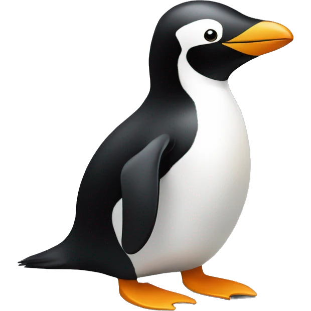 Pinguin sur un chien emoji