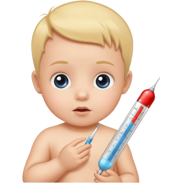 baby using a thermometer emoji