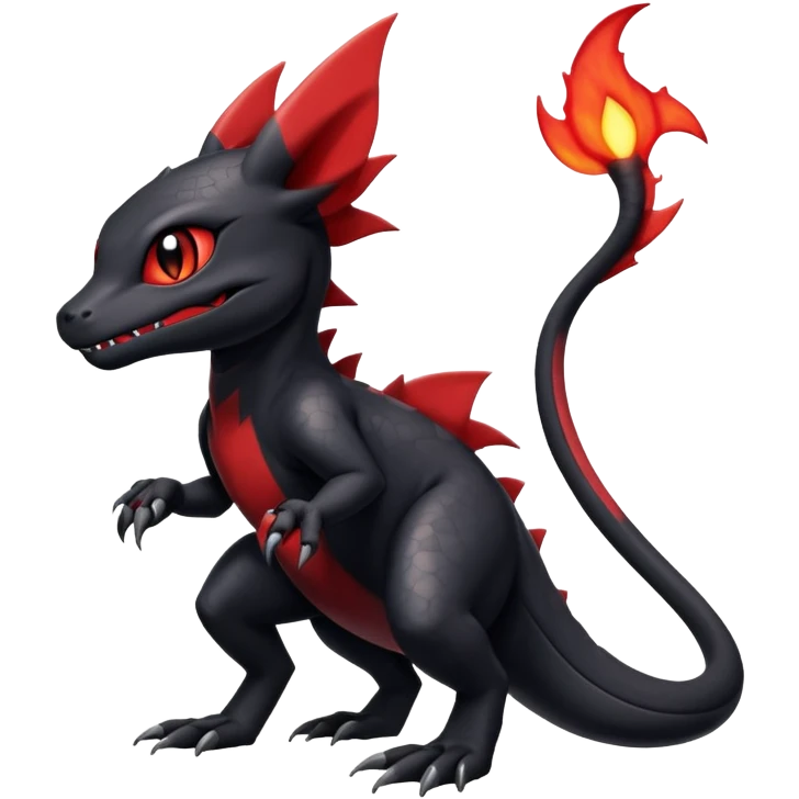 Salandit-Umbreon-Charmeleon-Fakémon-hybrid-creature (full body)  emoji