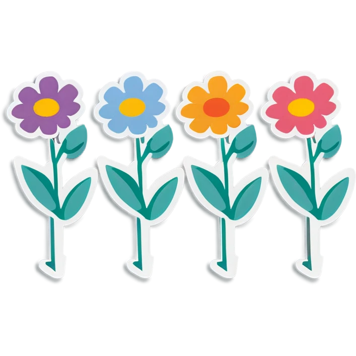 Flowers in a row emoji